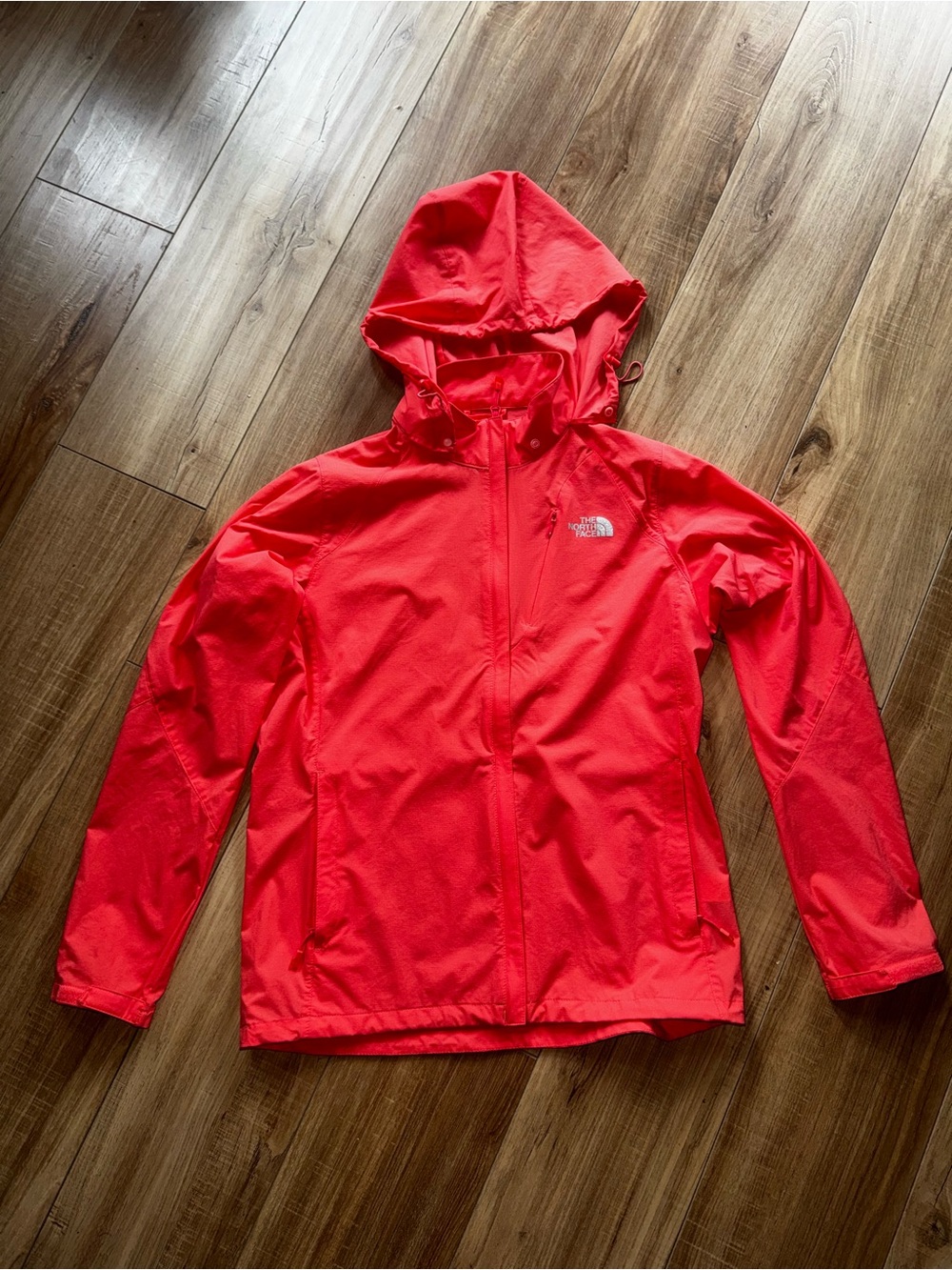 The North Face Vibrant Orange Hooded windbreaker